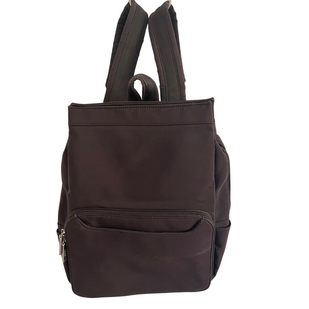 HOBO International Women's Nylon Backpack Brown Zipper & Magnetic Openings Nice!